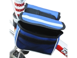 Bolsa De Almacenamiento Para Marco Superior De Bicicleta Con Doble Bolsillo Color Azul Pannier Bag
