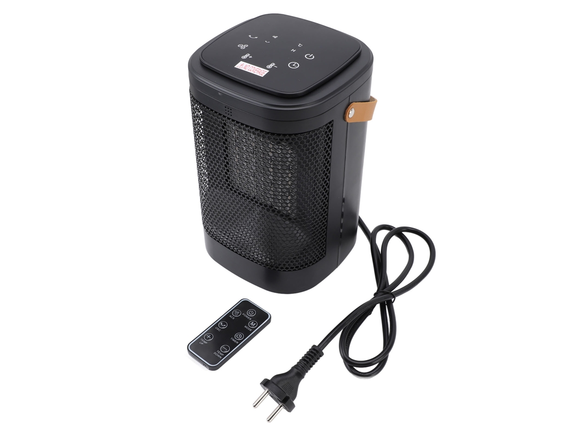 Calefactor De Sobremesa De 1500 W, Calentamiento Rápido En 5 S, Oscilación A 70°, Temporizador De 1 A 12 H, Mando A Distancia.