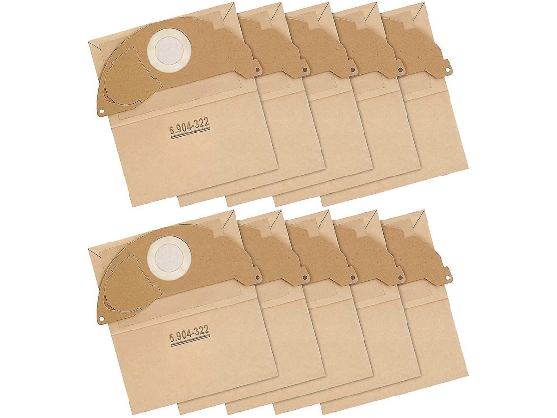 Paquete de 10 bolsas de filtro de papel WD2 para aspiradora Körcher WD2 MV2