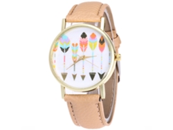 Reloj De Cuarzo Informal Para Mujer Con Correa Sencilla De Piel Sintética (blanco Leche)