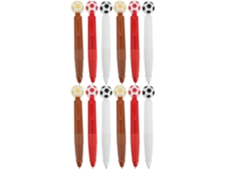 Juego De 12 Bolígrafos Originales Con Temática De Fútbol - Material Escolar Y Regalos
