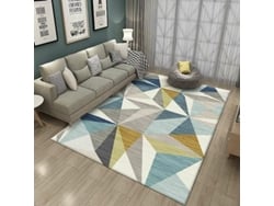 Omni-alfombra De Salón Tradicional Milan Estilo Escandinavo Patrón Geométrico Moderno 120x160cm Suave Resistente A Manchas