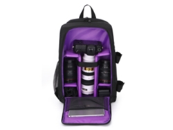 Mochila para cámara de gran capacidad, impermeable y resistente al desgaste, Cuich (morado)