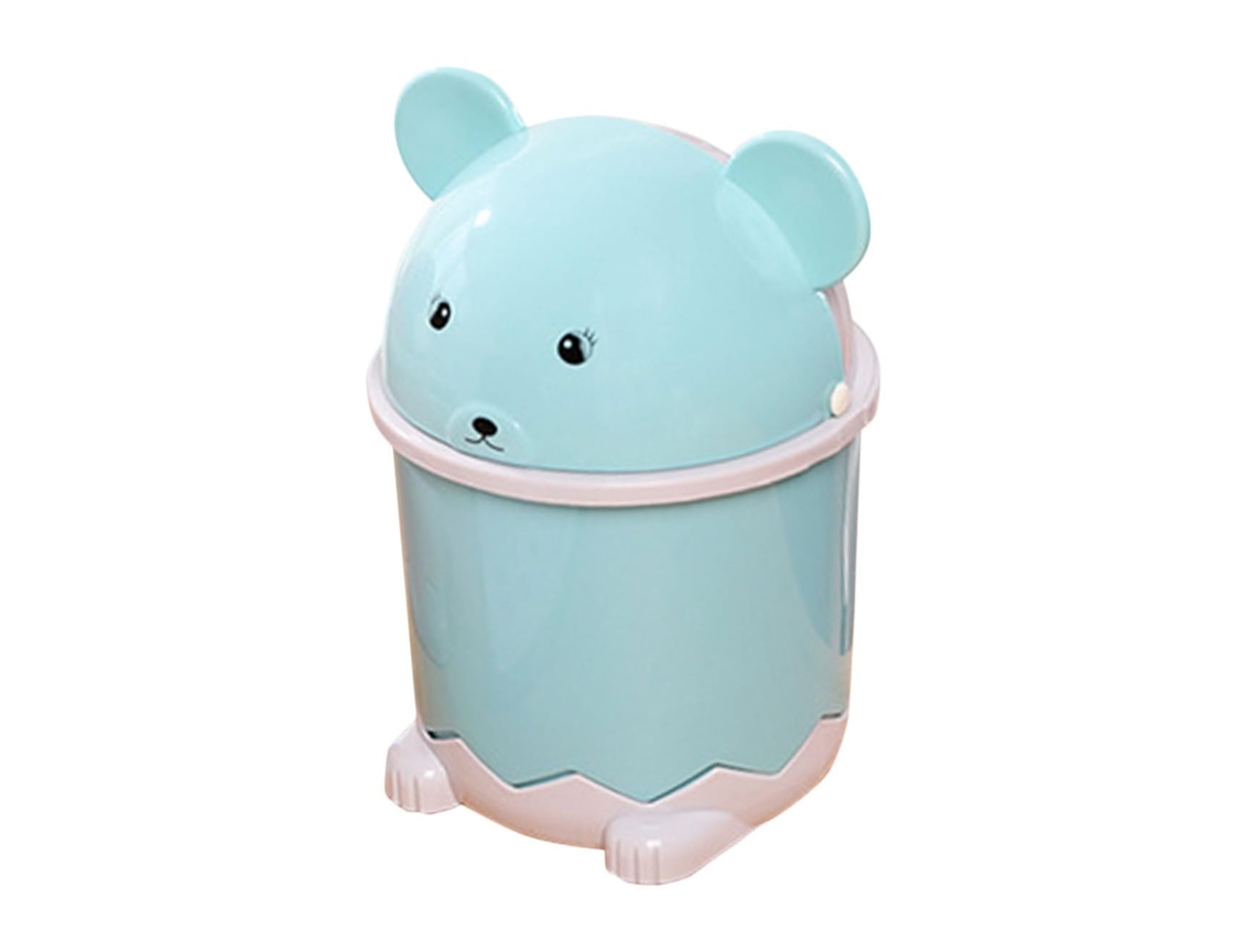 Fácil De Limpiar, Mini Papelera Fabricada En Plástico Resistente, Compacta Y Decorativa Para Escritorio.