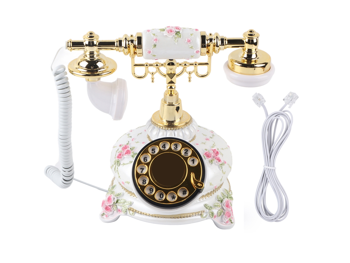 Teléfono decorativo con diales giratorios y doble uso