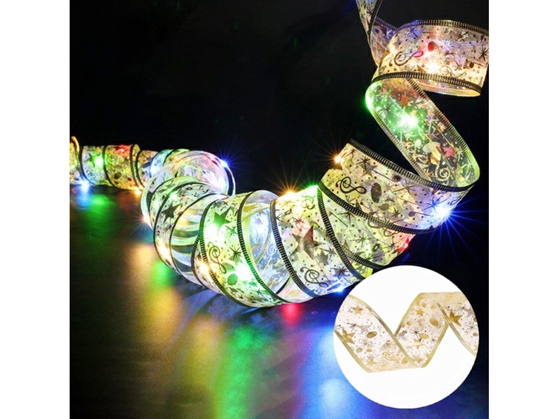 Guirnalda De Luces Navideñas De Satén, Funciona Con Pilas, 5/10 M, 50/100 Luces, Decoración Para Árboles, Fiestas, Interiores Y Exteriores.