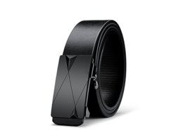 Cinturón de piel sintética para hombre Yuysan, longitud 110 cm, Wy09 - Negro