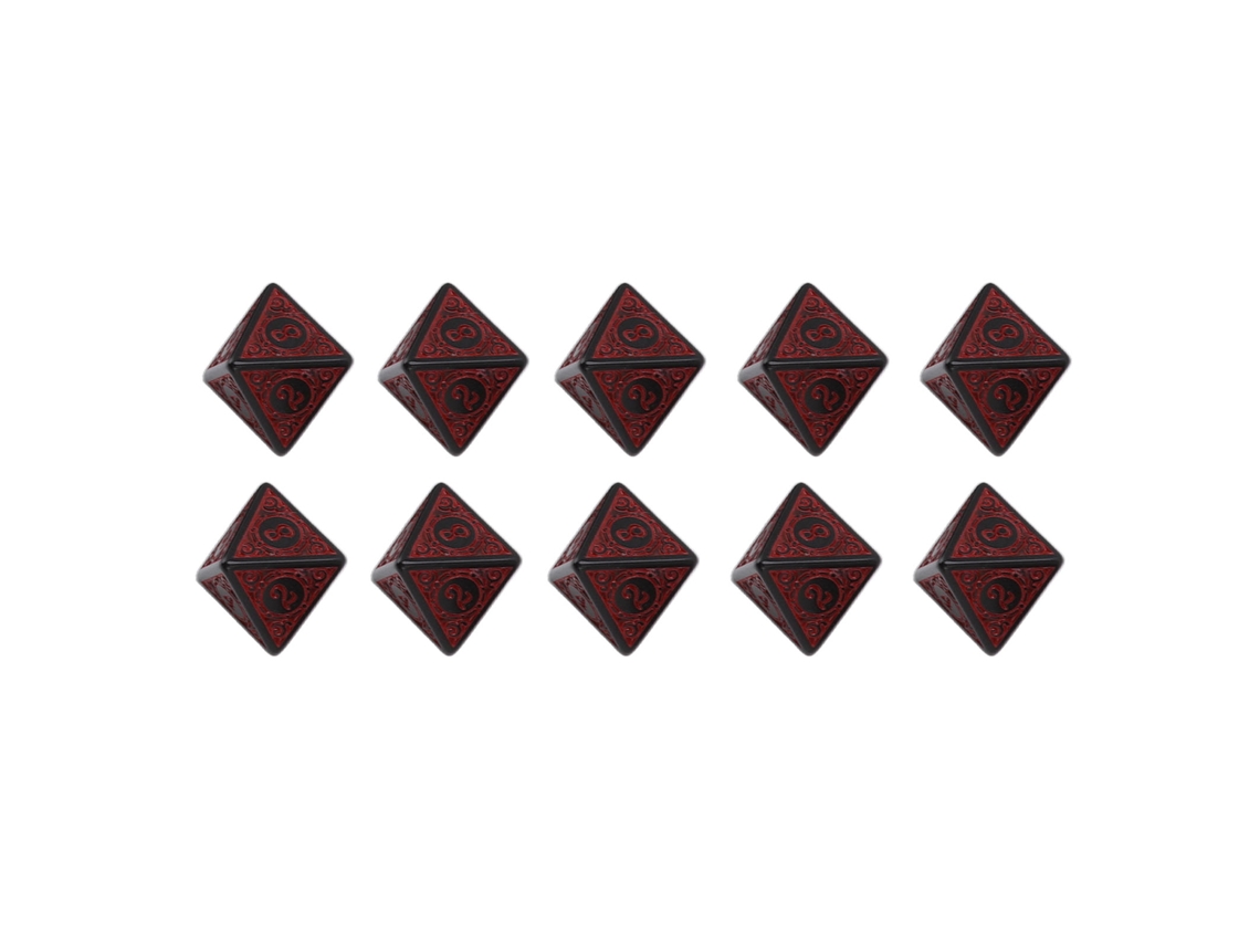 Ats-10 Dados Poliédricos De Acrílico Para Juegos De Mesa Y Rpg, 8 Caras, Multiusos