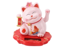 Gato De La Suerte Con Pez En La Mano, Estilo Decorativo Para El Hogar, La Oficina Y El Coche.