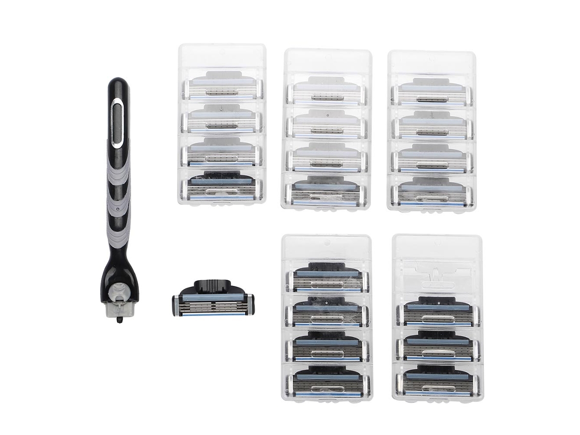 Cuchilla De Afeitar De 3 Capas Turbo Razor Mango 20 Piezas Herramienta De Cuidado Facial Masculino Clásico Safety Razor