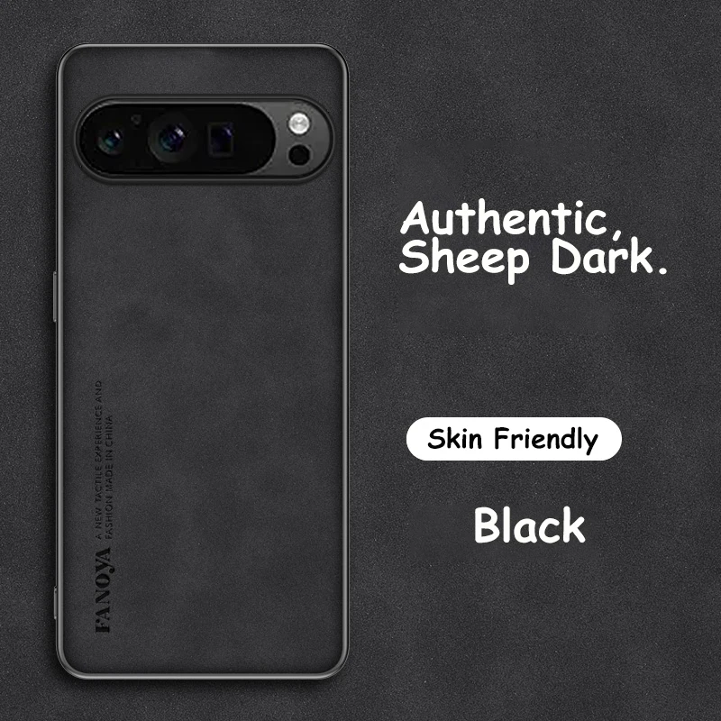 (negro, Google Pixel 8 Pro) Funda De Lujo De Piel Sintética Pu De Color Sólido Antideslizante, Carcasa Protectora Mate Suave A Prueba De Caídas