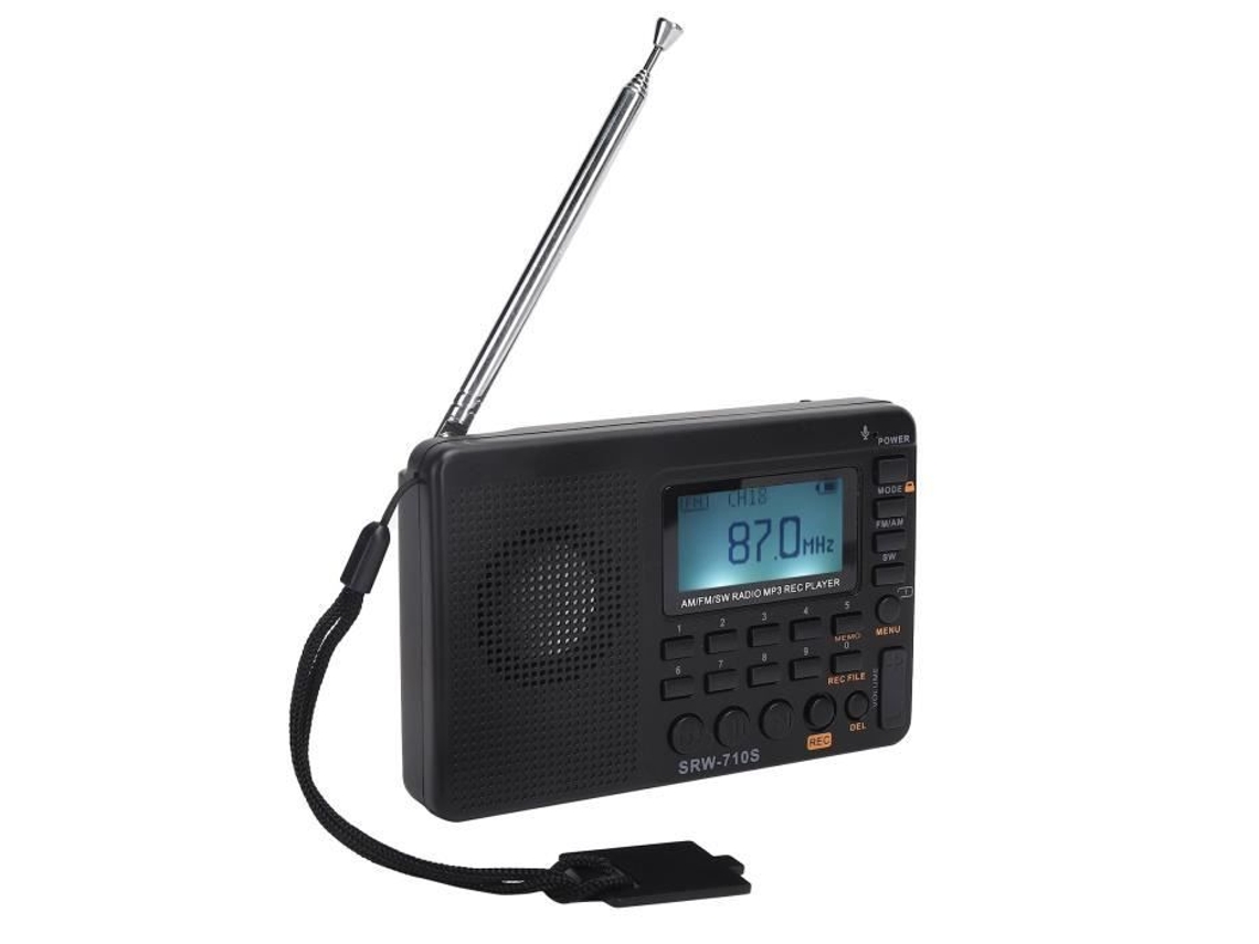CUICH Mini Radio Multifuncional Radio Pequeña Fm/Am/Sw Grabadora Portátil Altavoz Estéreo Cassette De Sonido