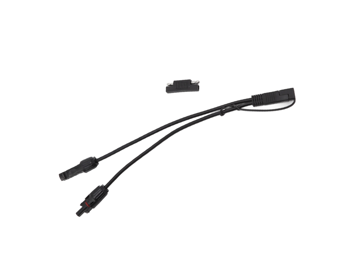 Cable Adaptador Para Panel Solar De 10 Awg A Sae Con Cubierta Impermeable De 0,35 M, Color Negro, Para Automóviles Y Motocicletas.