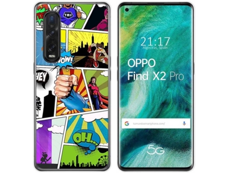 Carcasa Oppo Find X2 Pro TUMUNDOSMARTPHONE Comic Multicolor