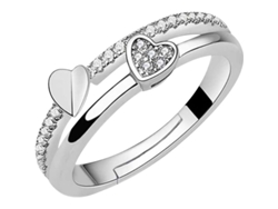 2026-29285-anillo Ajustable De Corazón De Amor Para Mujer Joyería Creativa Regalo De Cumpleaños Y Propuesta