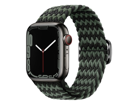 Correa Apple Watch 41mm / 40mm y 38mm Nylon Trenzado Transpirable Verde oscuro AVIZAR