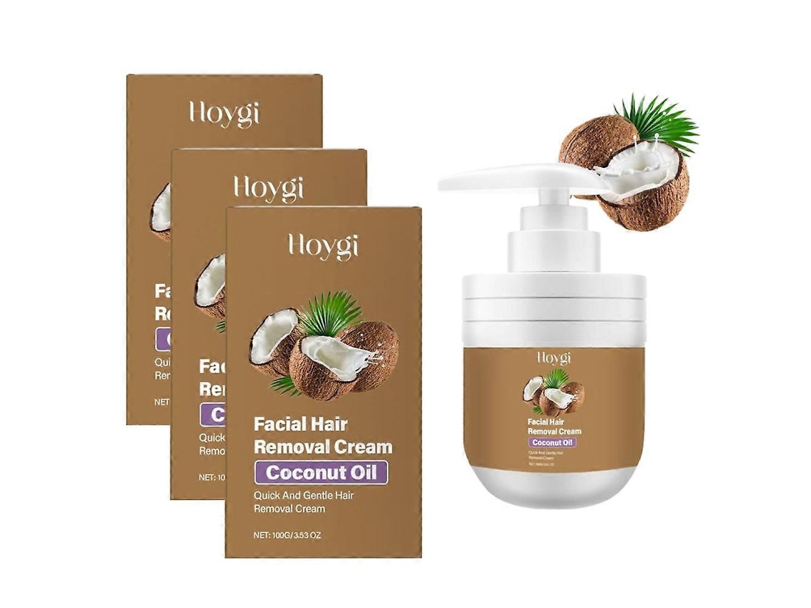 Creme Depilatório Facial De Óleo De Côco - Remoção Suave E Eficaz Para Pele Sensível, Ideal Para Mulheres