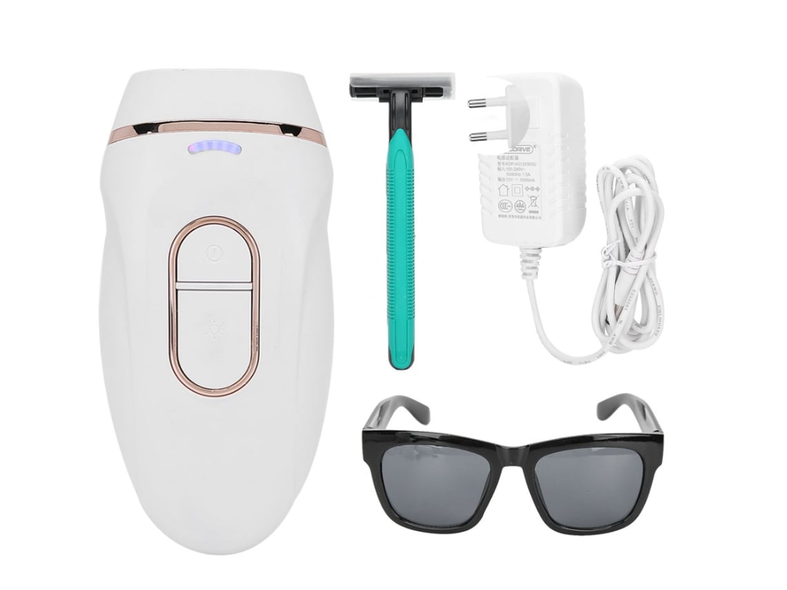 Máquina de depilación IPL con 600.000 flashes, herramienta de depilación para todo el cuerpo para mujeres en el hogar, 110-240 V (blanco) CHRONUS