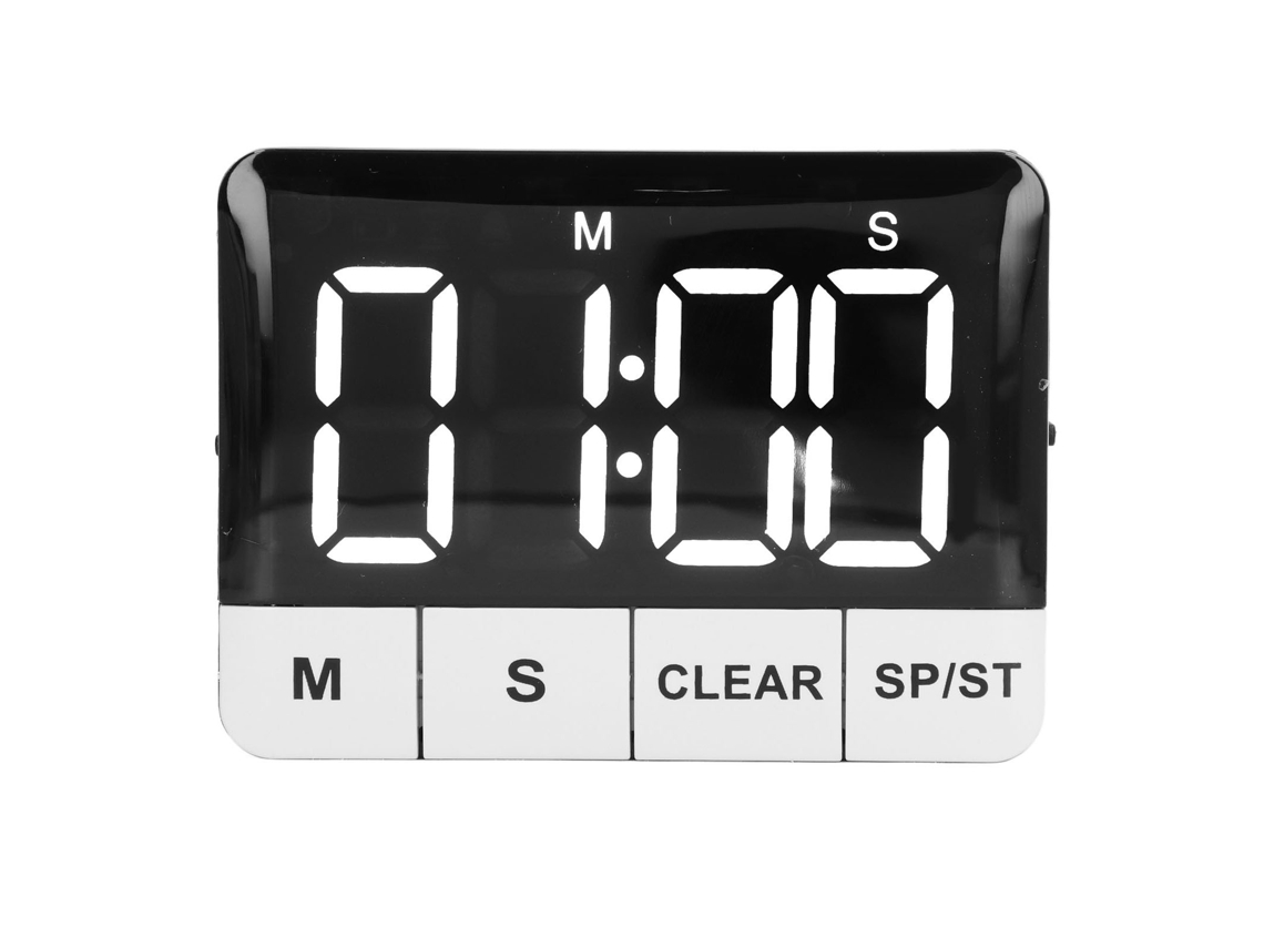 Temporizador LED digital con temporizador de cuenta regresiva e imán para la gestión del tiempo en la cocina y el estudio.