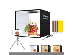 YUYSAN Puluz Mini Estudio Fotográfico 40 Cm Anillo De Luz De Temperatura De Tres Colores Estudio Fotográfico Portátil De Alto Brillo Negro Pu5027B