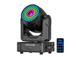 Luz portátil, láser a todo color, opciones de control versátiles, negro, enchufe europeo OEM