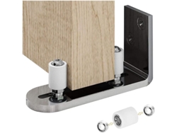 Guía Inferior Ajustable Para Puerta Deslizante De Madera, Acero Inoxidable, Plata