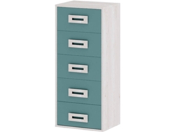 Cómoda Infantil MUEBLAM Artic Aqua Blue Melamina (43x100x33 cm)