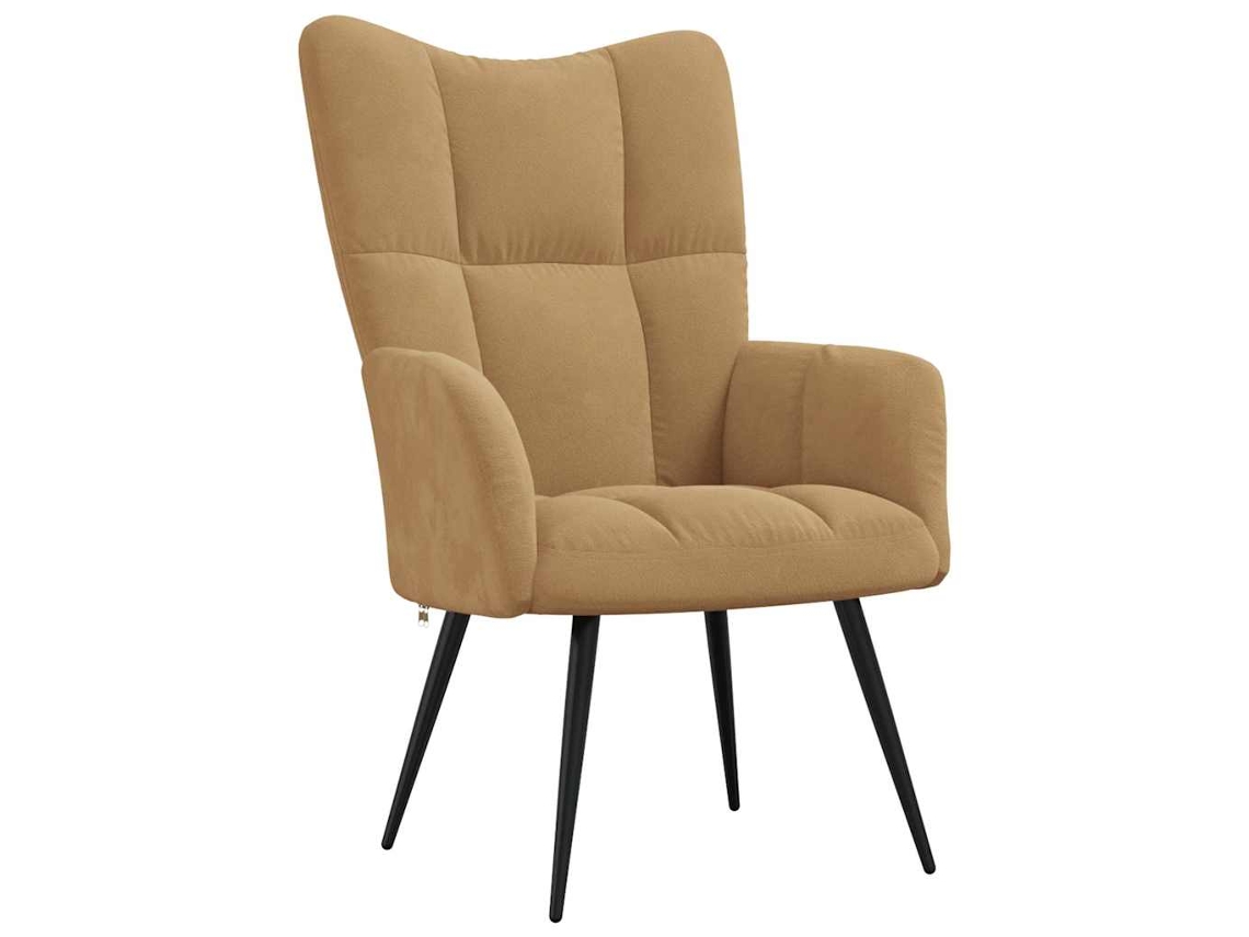 Sillón de salón, sofá de diseño moderno en terciopelo marrón Dec026723