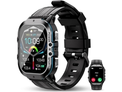 Reloj inteligente deportivo Bestvite para exteriores con pantalla AMOLED de 1,96 pulgadas, resistencia al agua de 5 ATM, 100 modos deportivos y seguimiento.