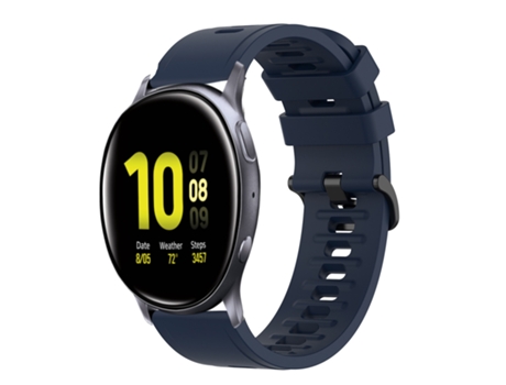 Correa de reloj inteligente para Samsung Galaxy Watch Active 2 40 mm 20 mm Correa de reloj de silicona suave de color sólido (azul medianoche)