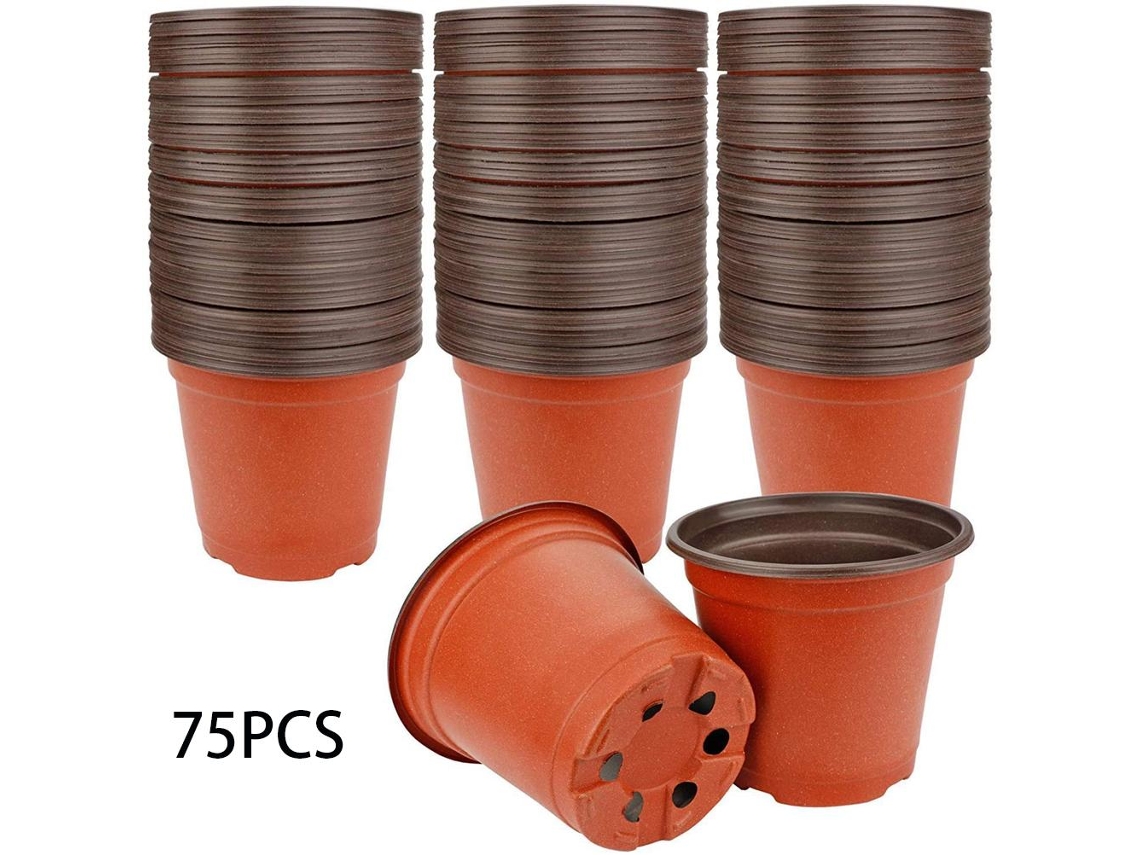 75 Piezas De Macetas De Plástico Para Plantas Y Flores, Macetas Para Vivero, Macetas Para Trasplante, Contenedores Para