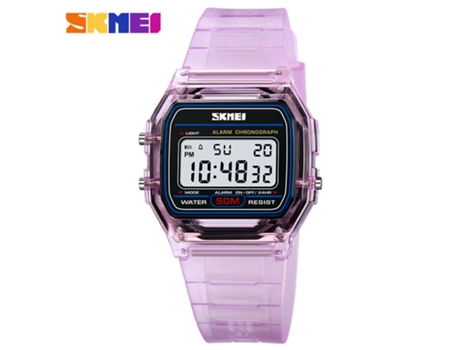 Relojes de pulsera deportivos impermeables electrónicos digitales multifuncionales Relojes para estudiantes-púrpura translúcido LUUCOZK