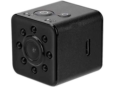 Mini cámara de vigilancia - 1080P HD - Con batería de larga duración - Para interiores y exteriores (negro) BISBISOUS