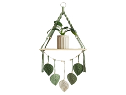 Estante de pared de macramé para decoración y almacenamiento, estilo nórdico