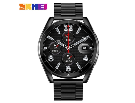 Relojes inteligentes para hombres Presión arterial Monitor de ritmo cardíaco durante el sueño Podómetro Reloj impermeable-Placa de tira de acero LU...