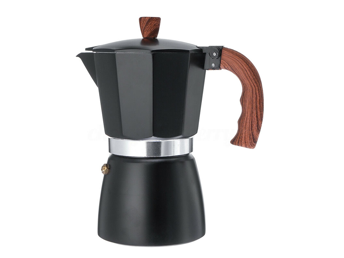 300 ml Cafetera italiana Espresso Cocina Cafetera Cafetera Percolator Pot Moka Coffee Pot Negro Café Jarras de café