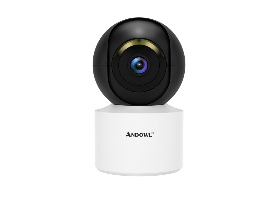 Cámara de seguridad Wi-Fi Andowl G98 4K con visión nocturna y audio bidireccional (blanca)