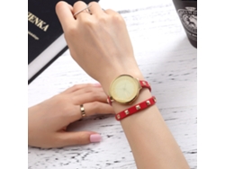 Reloj De Pulsera De Cuarzo Informal Para Mujer Con Correa De Piel Sintética Marrón Oscuro Y Números Romanos.