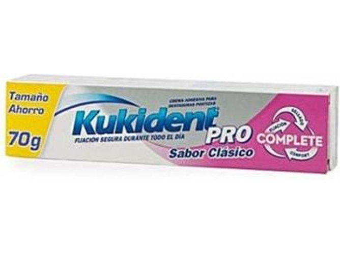 Crema de Prótesis Dental KUKIDENT Sabor Clásico (70 gr)