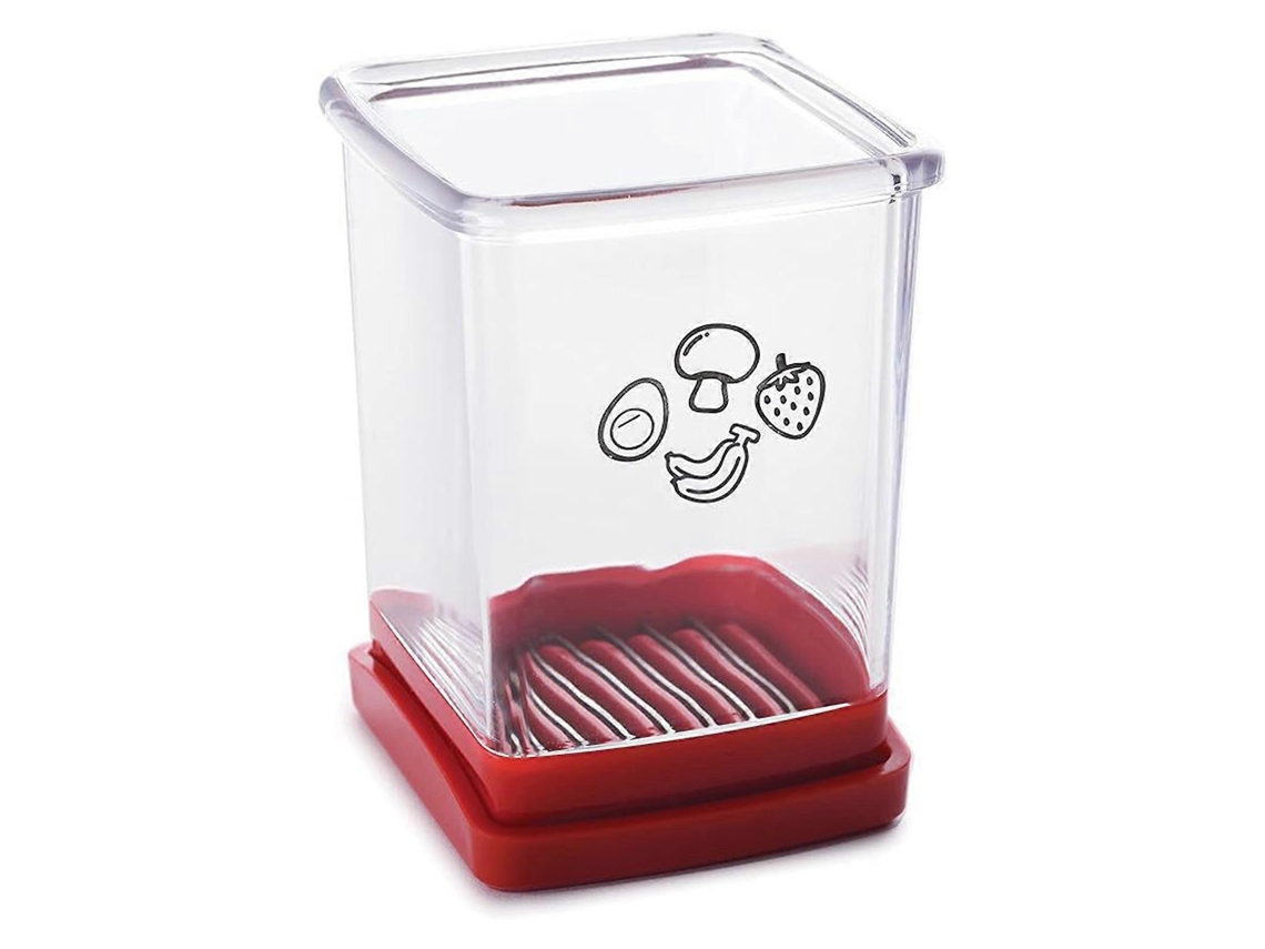Cortador multifuncional de fresas y plátanos de acero inoxidable, utensilio de cocina para preparar ensaladas de frutas y verduras.