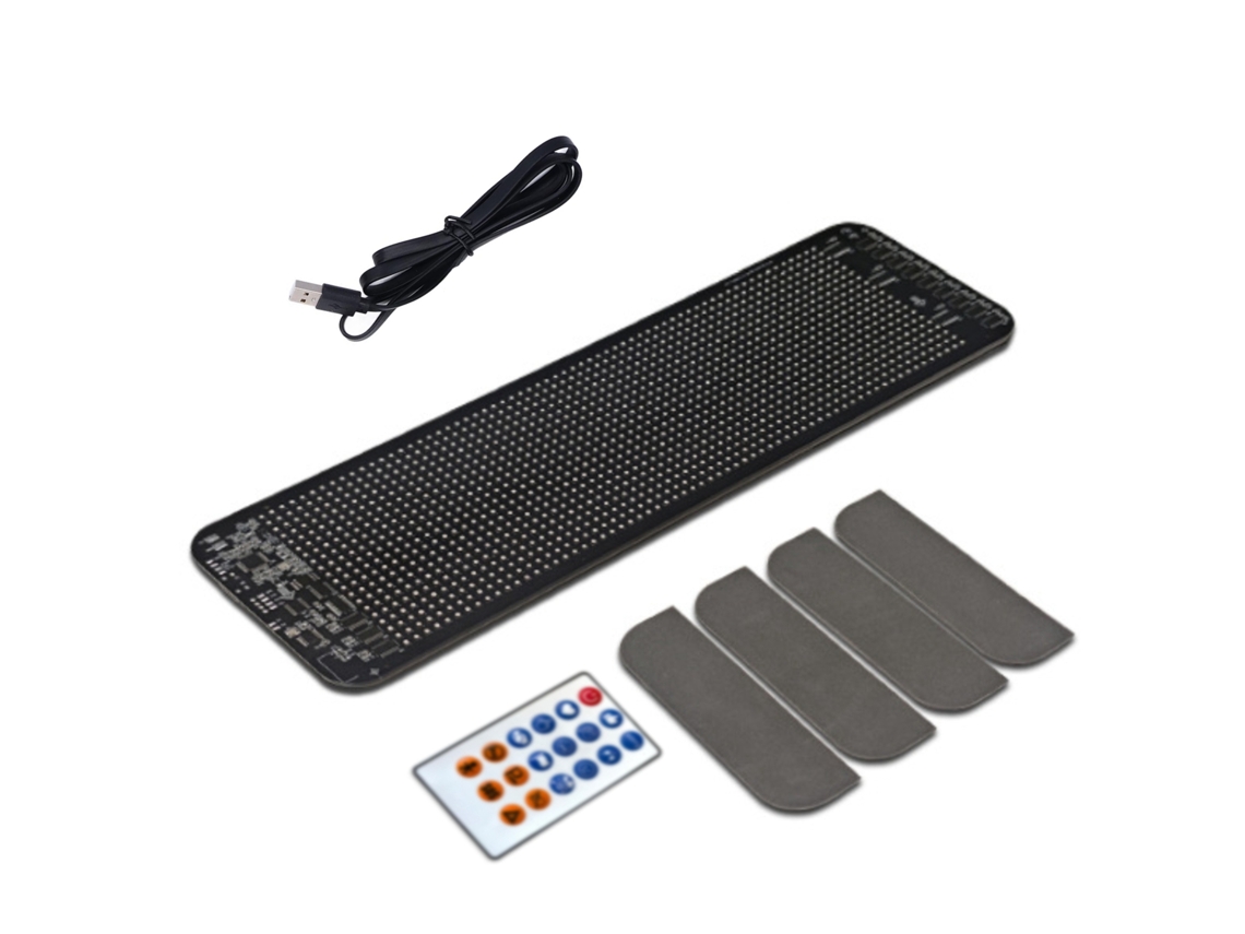 Luz De Señalización Led Programable Para Coche, 64x20 Puntos, Control Remoto Mediante Aplicación Móvil, Ultrabrillante Y Flexible.