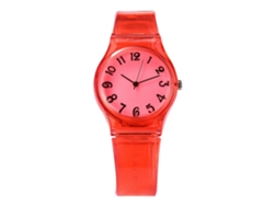 Reloj De Pulsera De Moda Simple De Color Candy Xr3364 Para Estudiantes Rojo