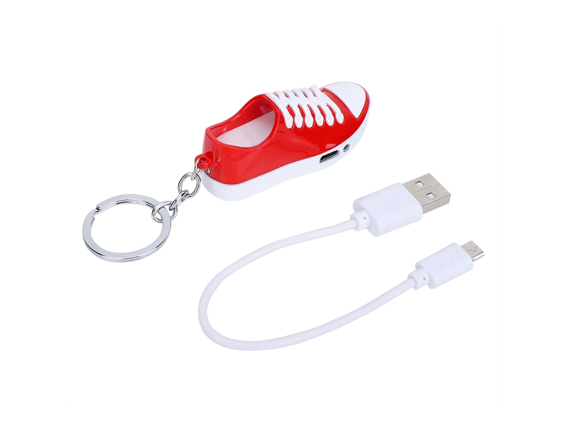 Zapatos planos de moda con forma de cigarrillo, recargables por USB (rojos)