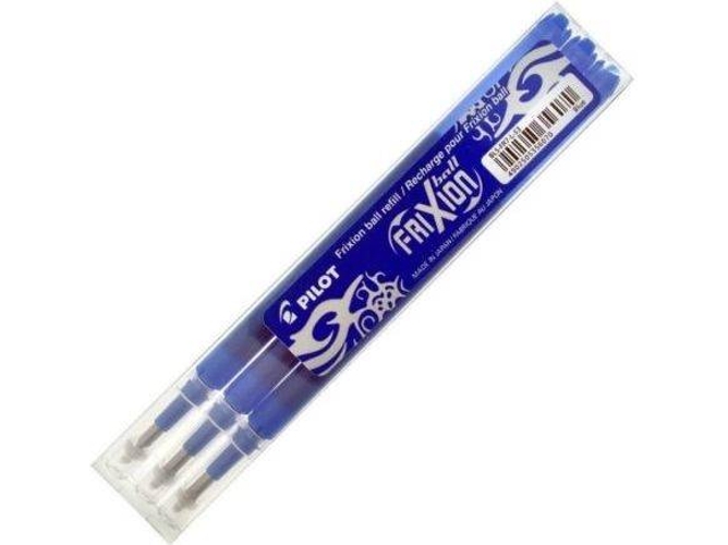 Pack de 3 Recambios Para Bolígrafos PILOT Borrable Frixion B Azul