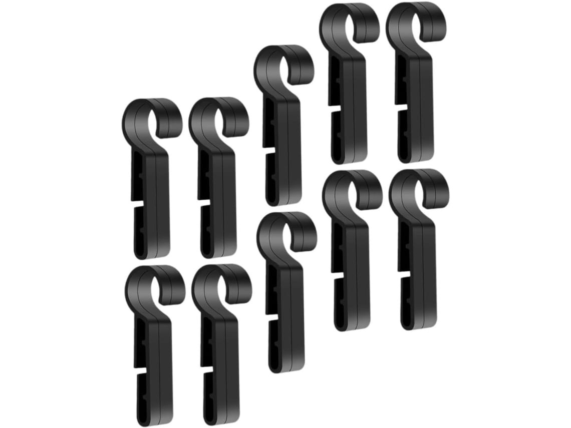 100 Clips De Plástico Negro Para Montaje De Lámparas, Ganchos Resistentes Para Cascos De Seguridad.