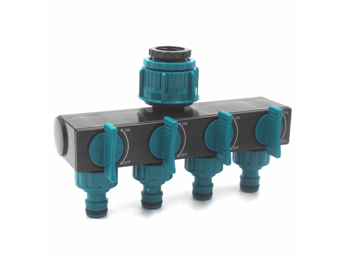 Adaptador divisor de agua de 4 vías para manguera de jardín