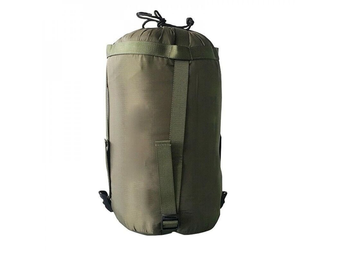 Saco de dormir impermeável em nylon para camping, trilhas e atividades ao ar livre, tamanho 380x180x180mm, cor verde militar (modelo 2026).