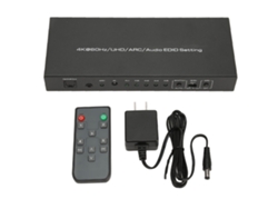 Interfaz Multimedia Hd Con Extractor De Sonido, 5 Puertos, 18 Gbps, Hdr, 4k, 60 Hz, Conmutador Con Control Remoto, Arc Y Enchufe Estadounidense.