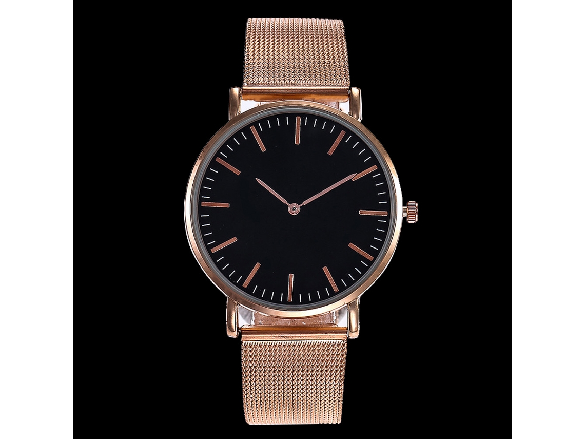 Reloj De Pulsera De Aleación Con Dial Redondo Analógico Cuarzo Elegante Unisex