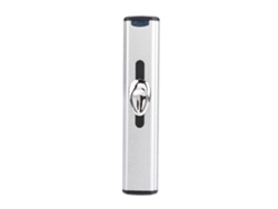 Encendedor eléctrico portátil mini USB recargable y resistente al viento para fumar (plateado)